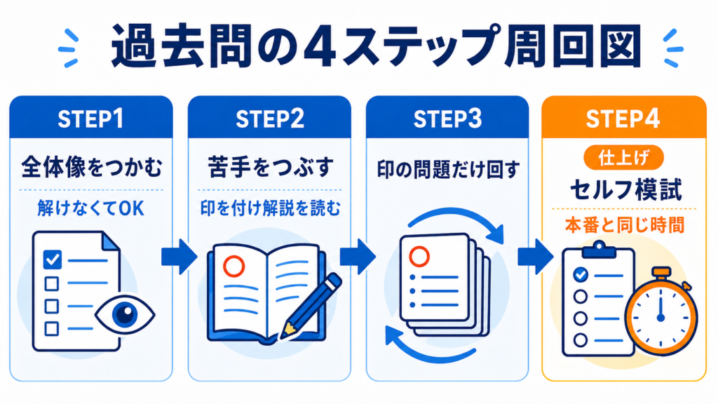 過去問の4ステップ周回勉強法