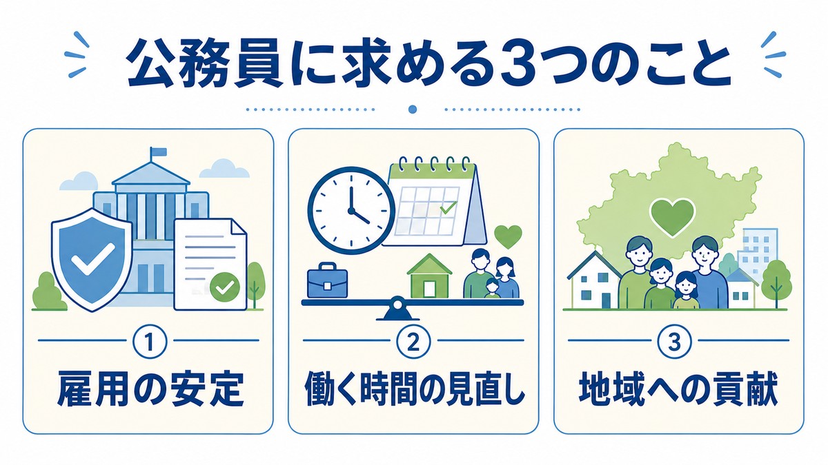 公務員に求める3つのこと