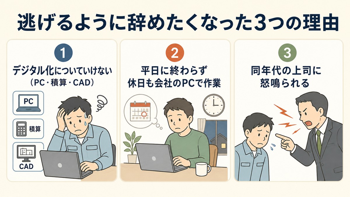 逃げるように辞めたくなった3つの理由