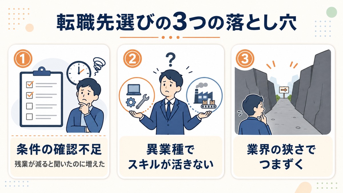 転職先選びの3つの落とし穴