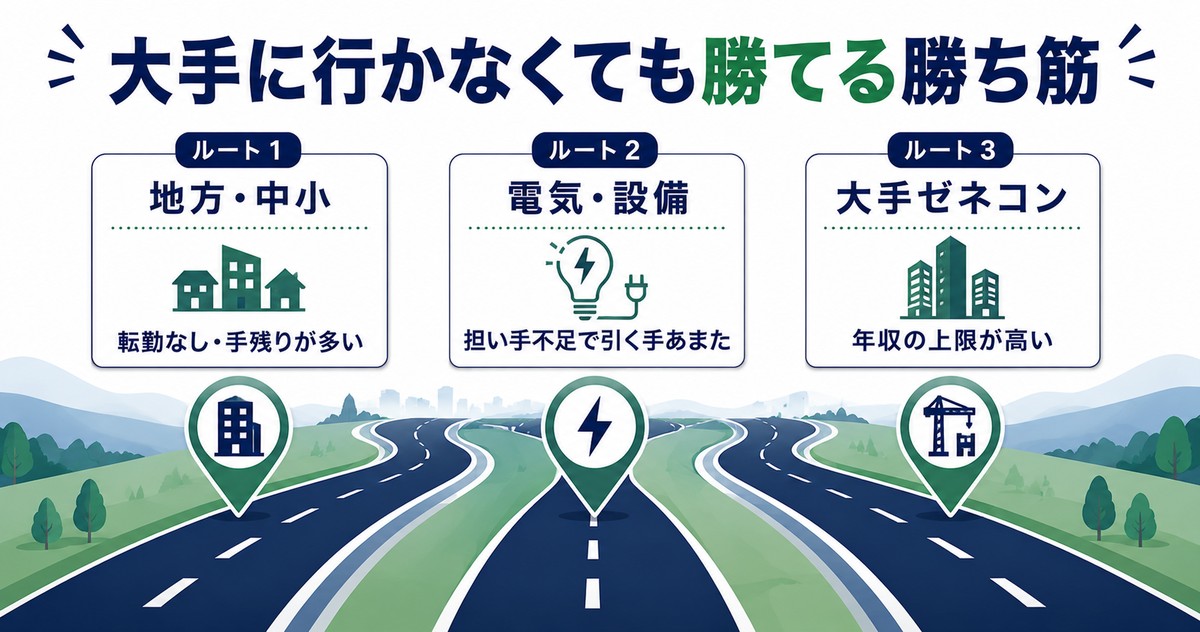 大手に行かない地方・中小・職種別の勝ち筋
