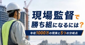 現場監督で勝ち組になるには？年収1000万の現実と5つの分岐点
