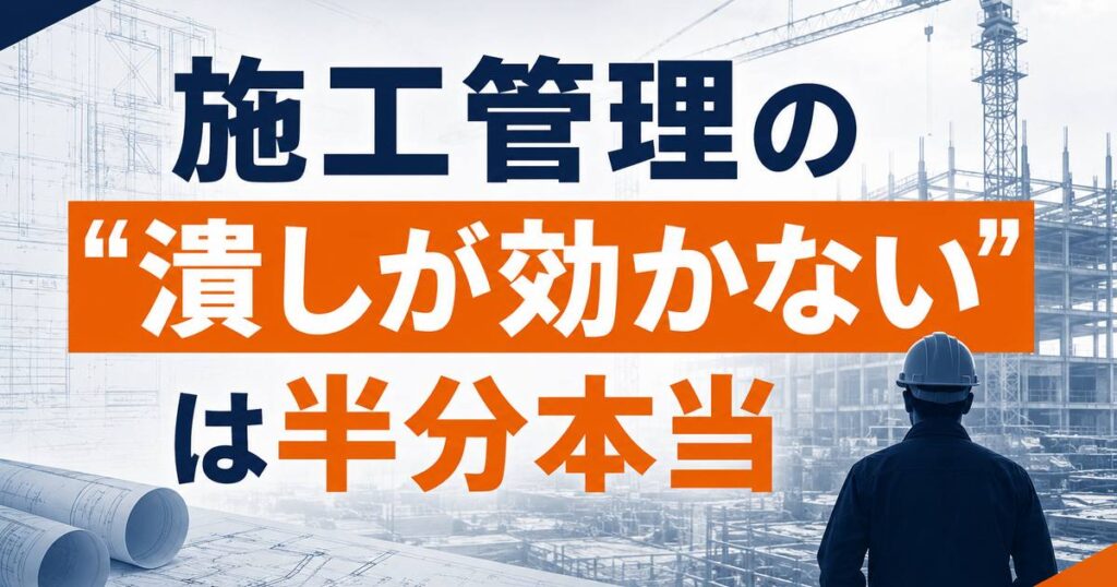 施工管理の潰しが効かないは半分本当