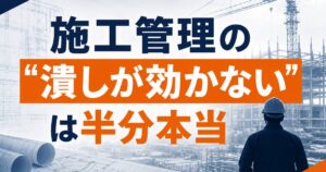施工管理の潰しが効かないは半分本当