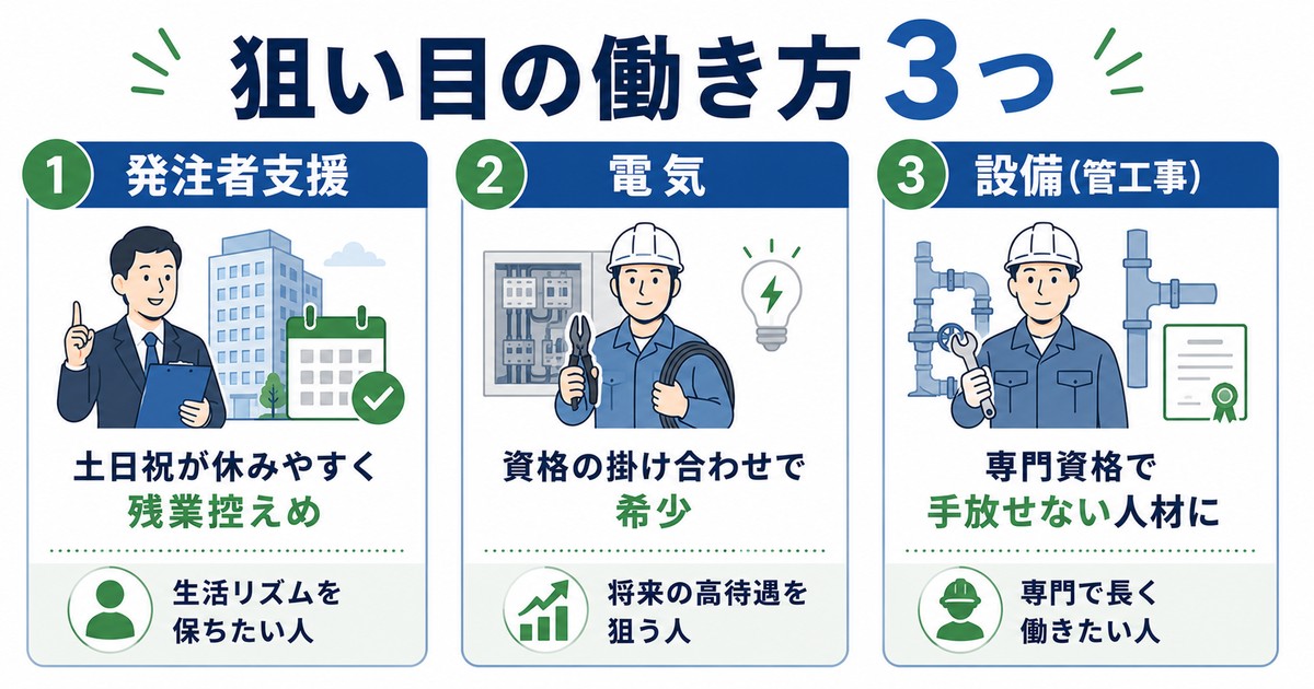 発注者支援・電気・設備の狙い目の働き方